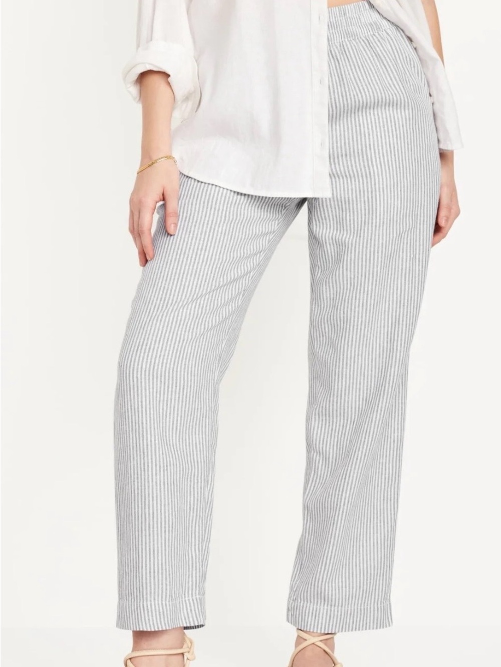Old Navy Linen Blend High Rise Pants